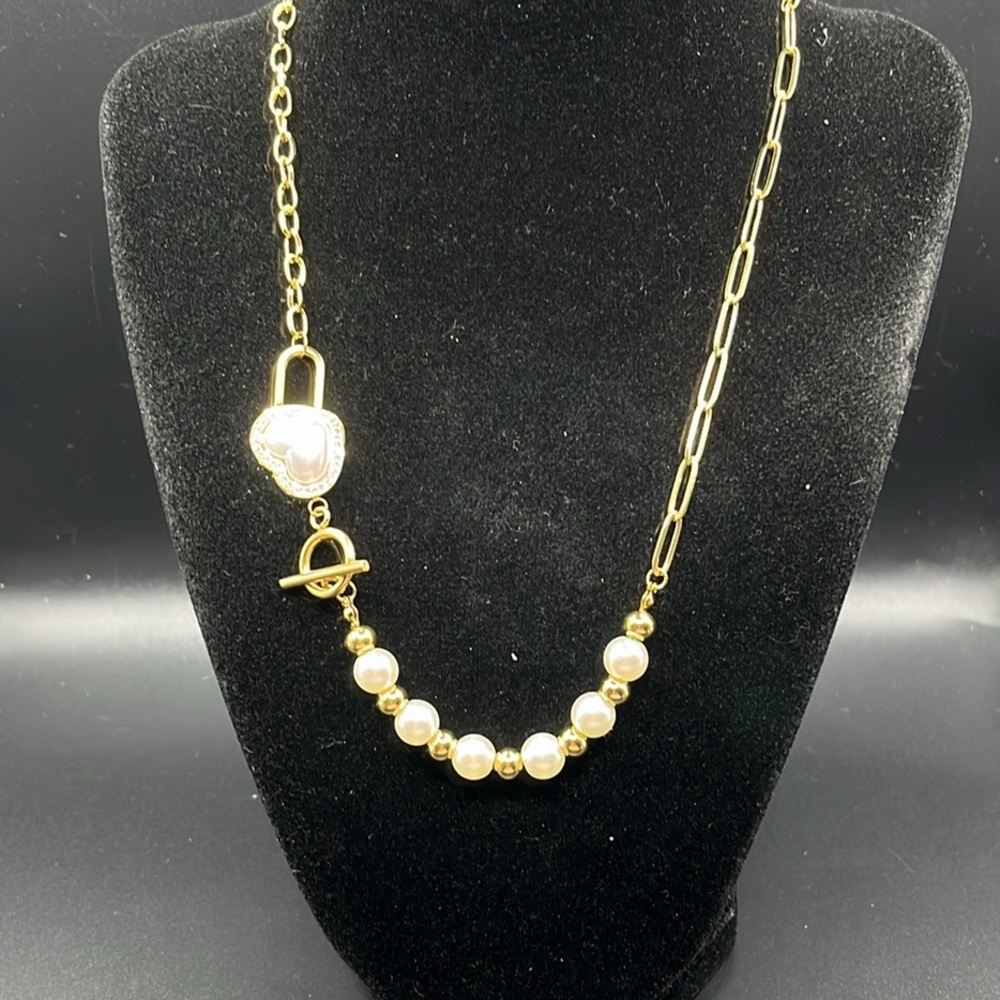 Pearled Heart Necklace